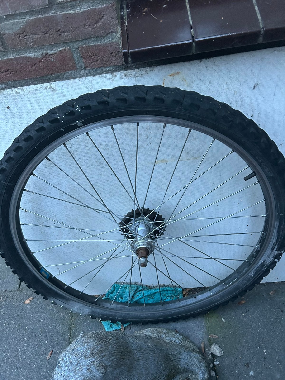 Achterwiel 26” MTB 7-versnelling, Fietsen en Brommers, Fietsonderdelen, Ophalen, Gebruikt, Band