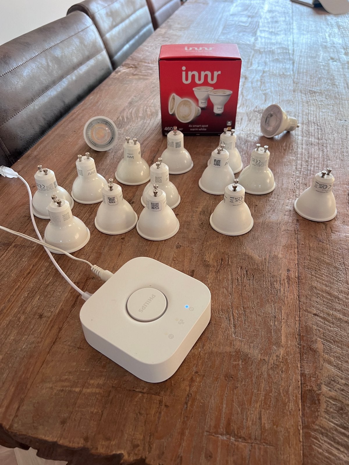 18x Innr GU10 Smart Spotjes - Warm Wit & Dimbaar werkt, Huis en Inrichting, Lampen | Losse lampen, Ophalen, GU10, Zo goed als nieuw