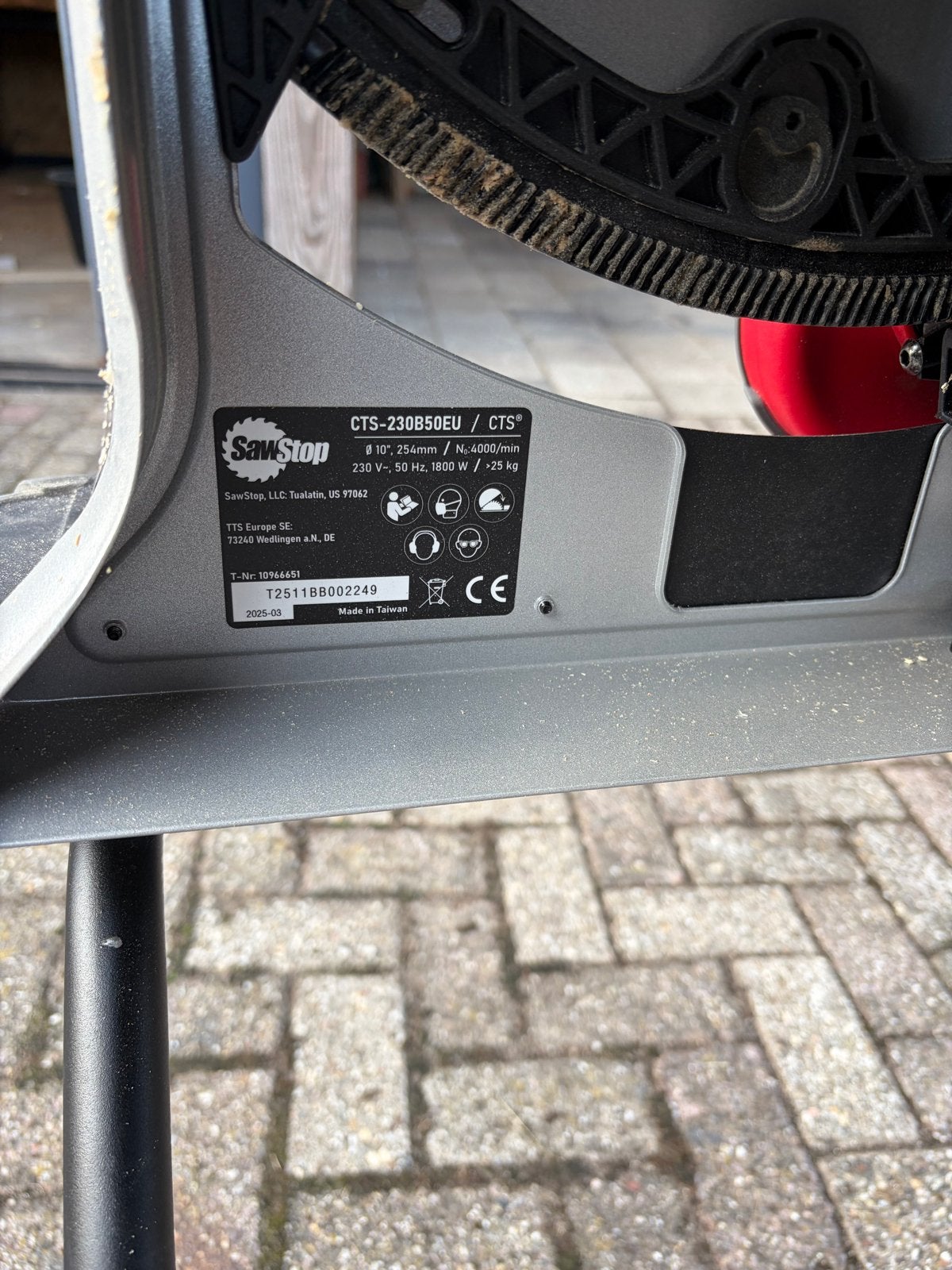 SawStop Compact 10 Tafelzaag - Veilig en Krachtig, Ophalen, Gebruikt, 70 mm of meer, Overige typen