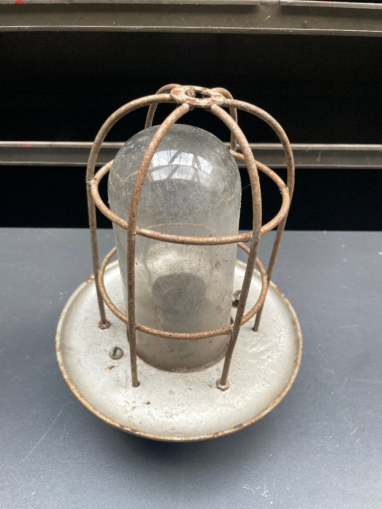Stoere Industriële kooilamp muurlamp Vintage vloerlamp, Ophalen