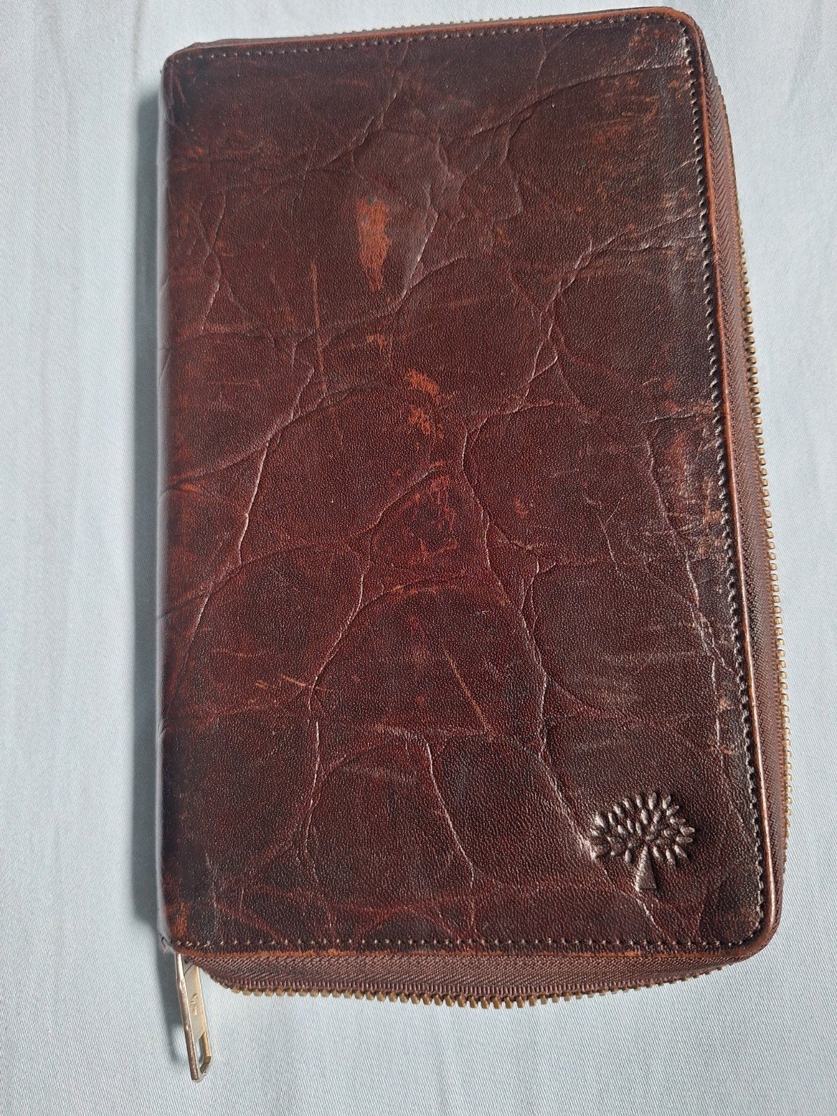 vintage Mulberry portemonee Congo leer, Verzenden, Zo goed als nieuw, Bruin, Leer