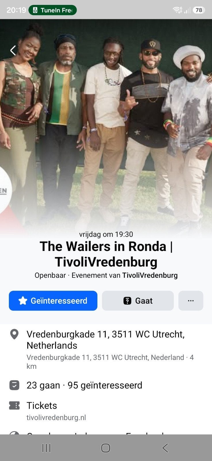 Te koop 2 kaartjes voor The Wailers Tivoli Vredenburg, Tickets en Kaartjes, Concerten | Dance, Twee personen