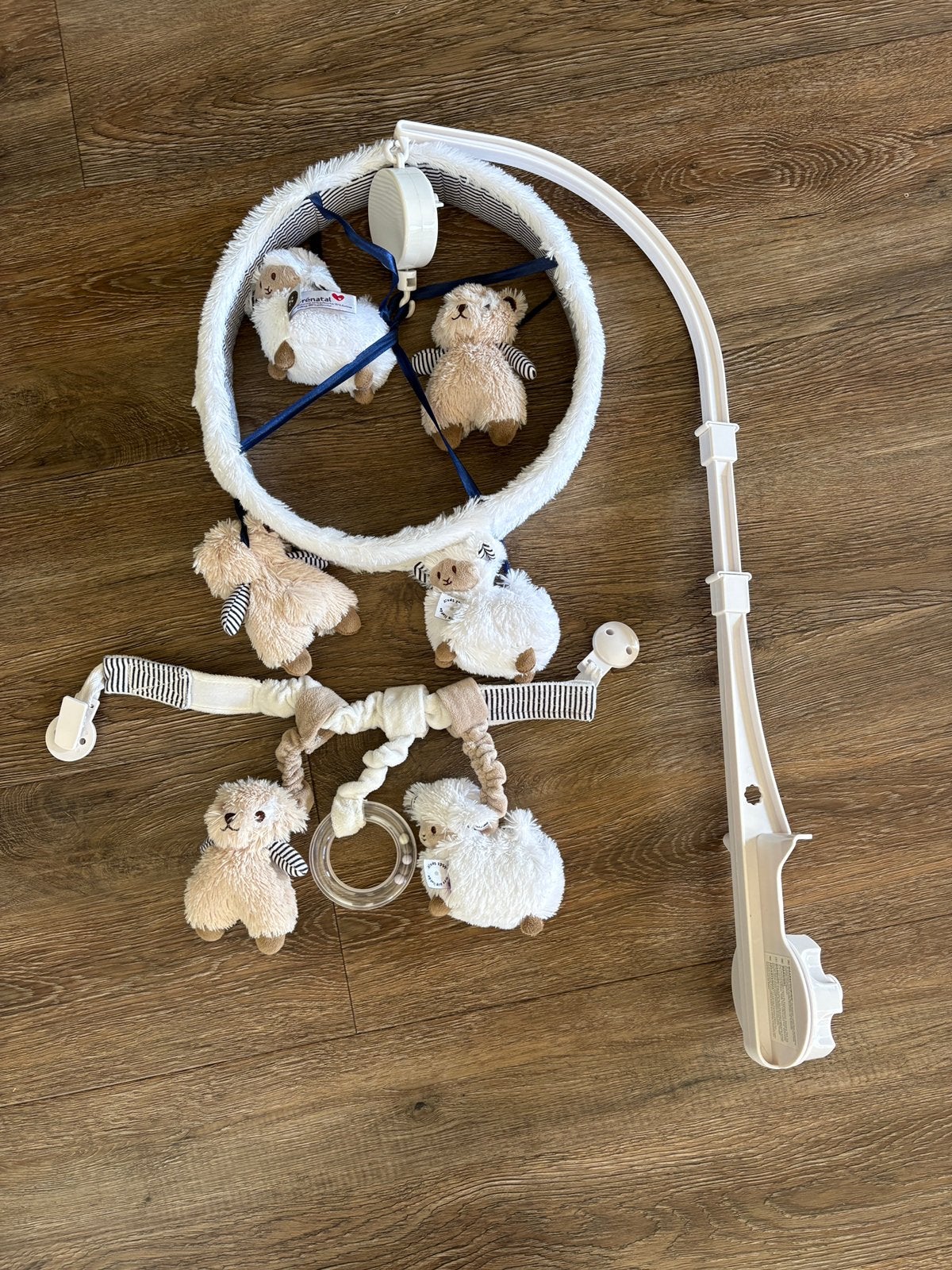 Boxmobiel en wagenspanner schaap en beer prenatal, Ophalen of Verzenden, Zo goed als nieuw, Mobiel