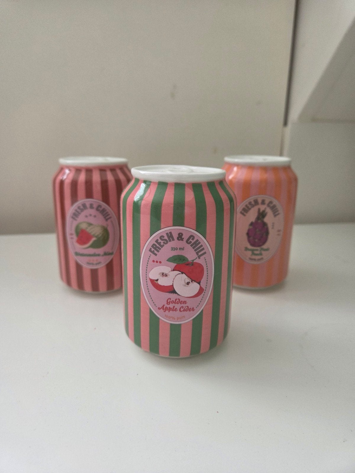 woondecoratie frisdrank bekers fruit, Ophalen of Verzenden, Zo goed als nieuw