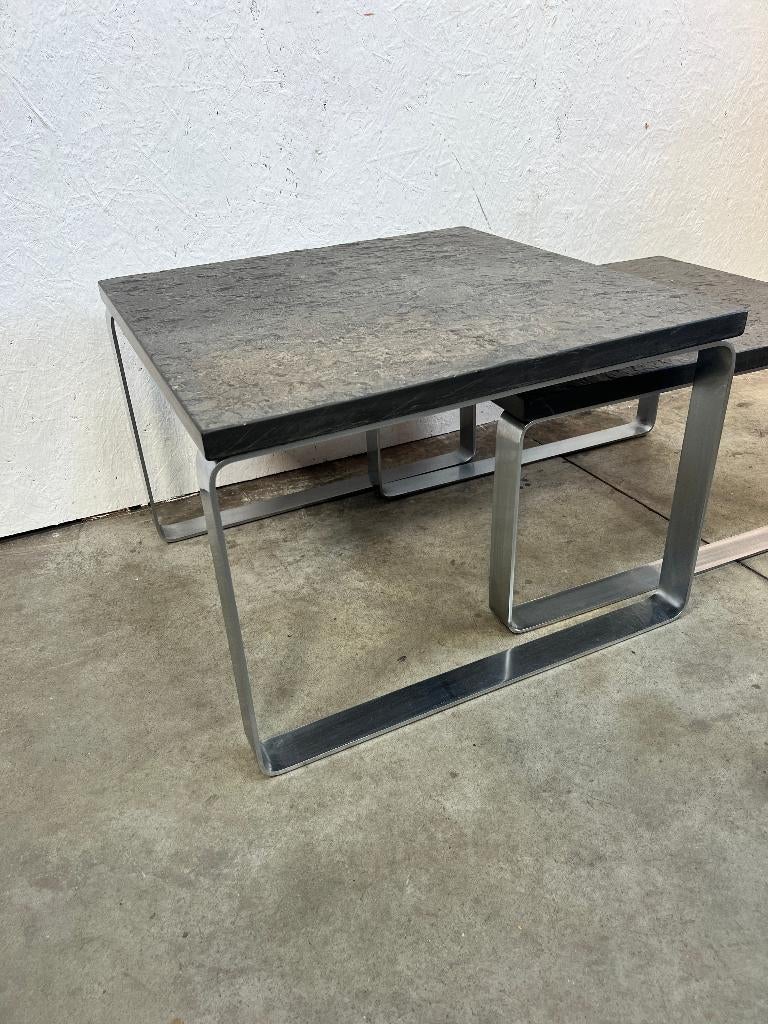 Set Vintage Salontafels, Leisteen, Draenert, België, 1970's, Ophalen, Gebruikt, 50 tot 100 cm, Overige materialen
