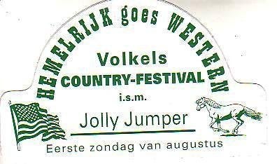 Sticker	Volkel Countryfestival	Hemelrijk goes western, Verzenden, Zo goed als nieuw, Overige typen