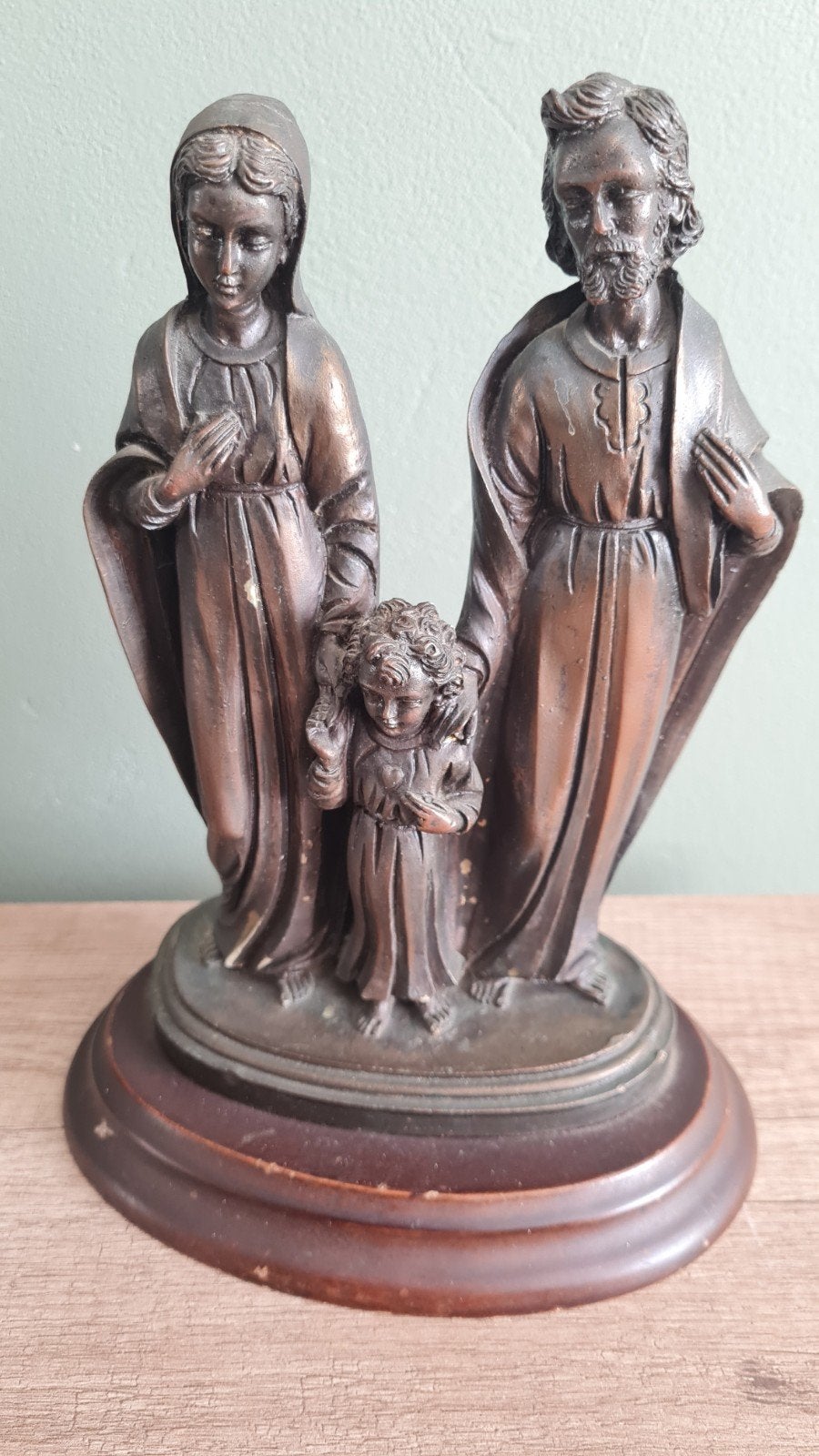 Heilige Familie Beeldje - Bronskleurig, Ophalen of Verzenden