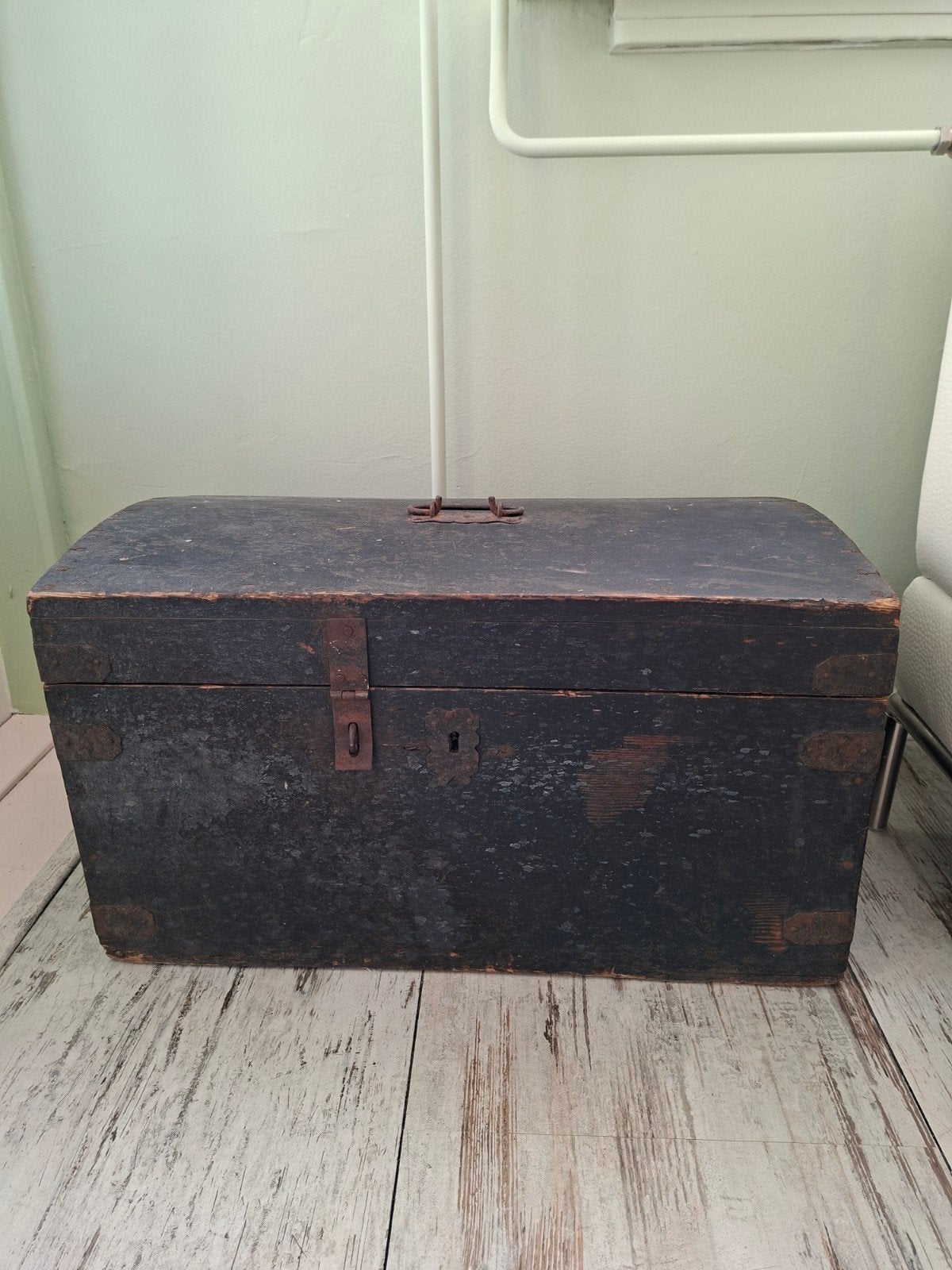 Prachtige oude houten kist, Ophalen, Minder dan 50 cm, 50 tot 100 cm, Zo goed als nieuw