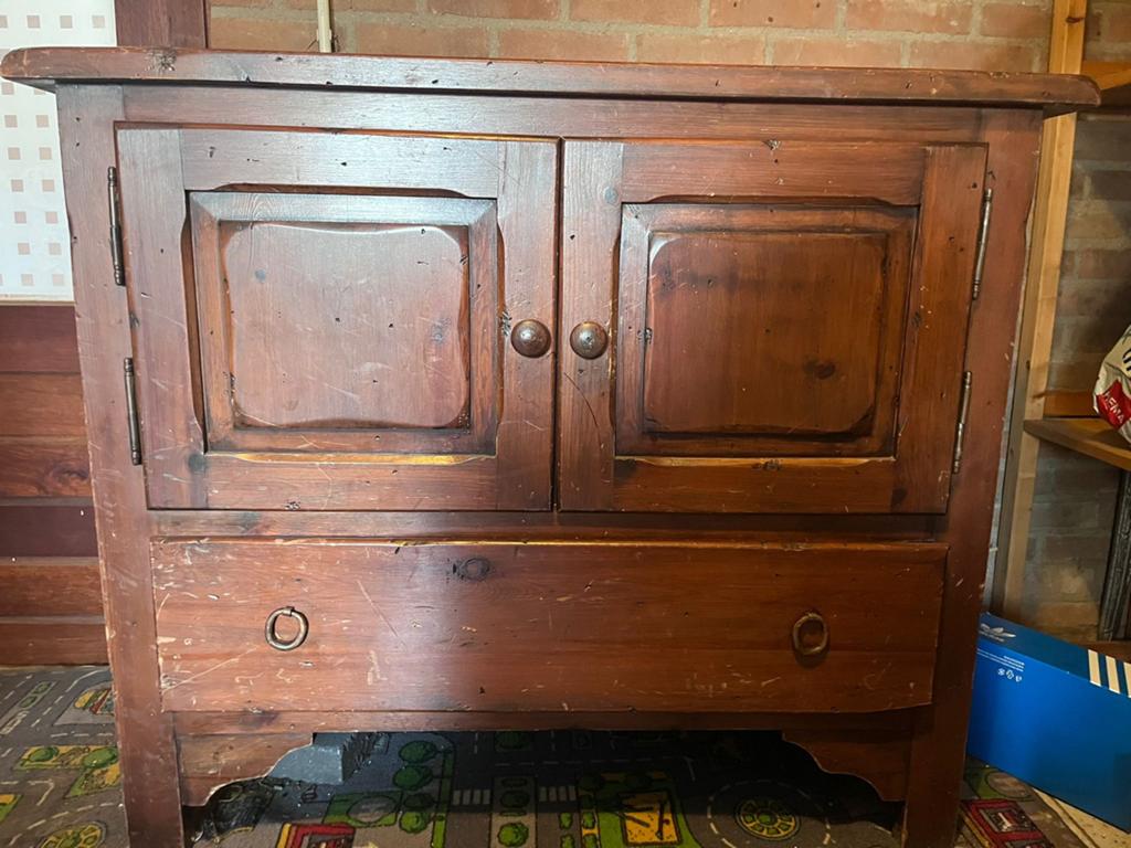 Gratis: Antieke houten kast met lade en deuren, Antiek en Kunst, Ophalen
