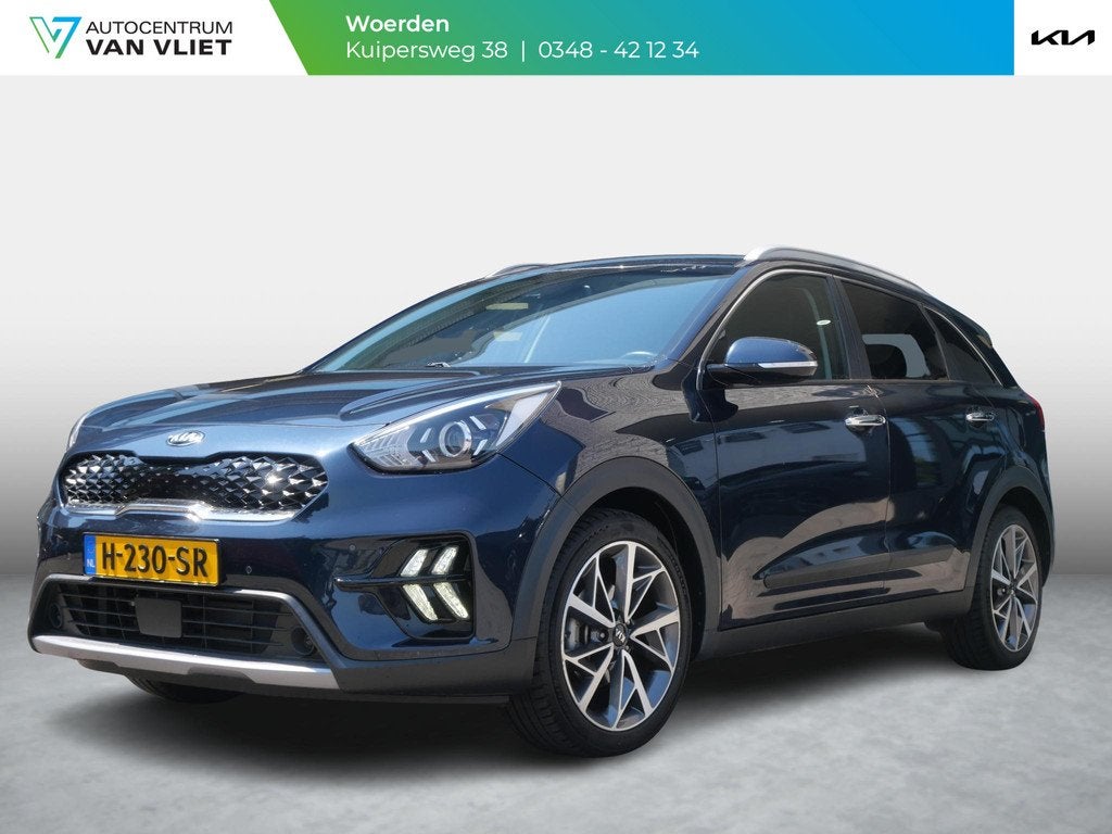 Kia Niro 1.6 GDi Hybrid DynamicPlusLine | Stoel/Stuurverwarm, Auto's, Kia, 12 maanden, Gebruikt, Euro 6, Blauw