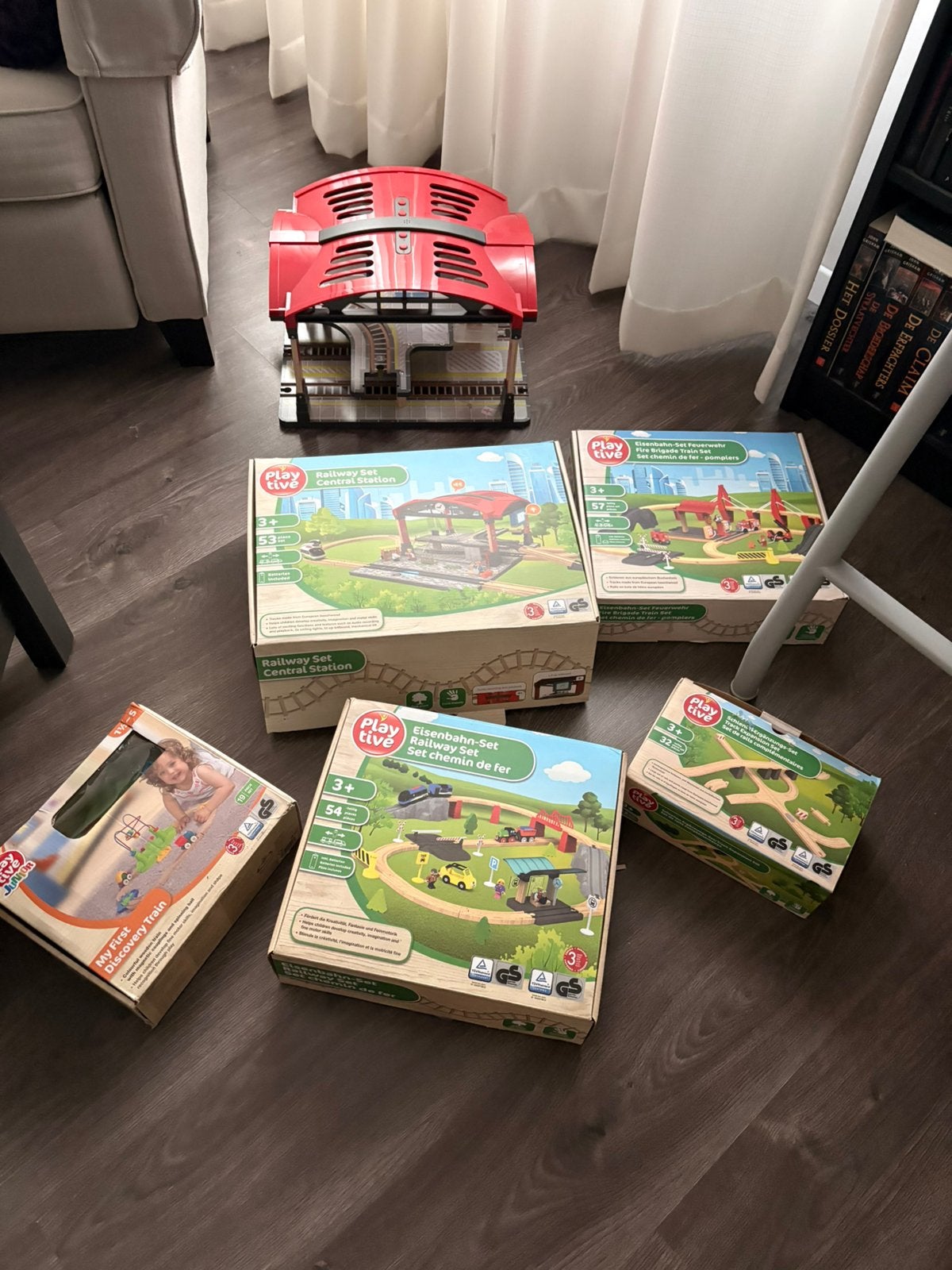 Complete playtive houten treinbaan, Kinderen en Baby's, Ophalen, Zo goed als nieuw