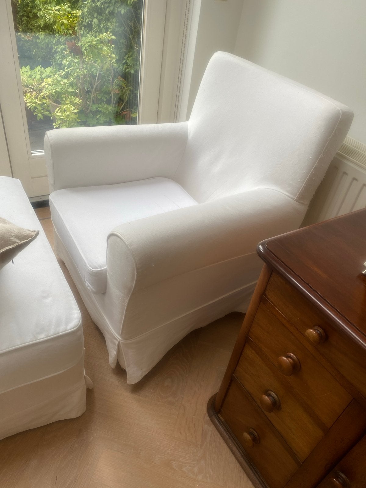 IKEA Fauteuil - Comfortabele Witte Stoel, Ophalen, Gebruikt, Stof, 75 tot 100 cm