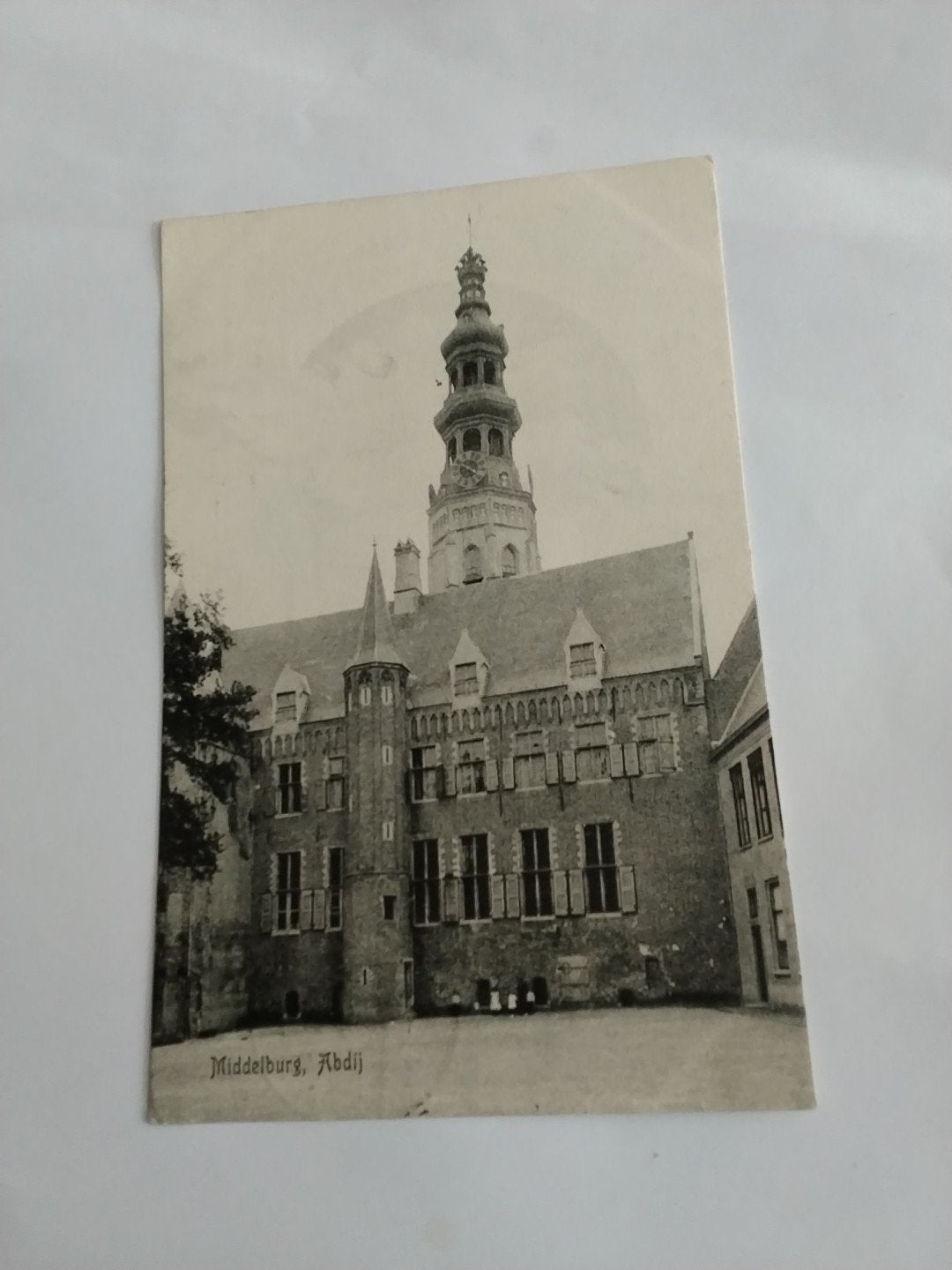 Oude ansichtkaart Middelburg, Abdij - Gelopen 1907, Verzamelen, Ophalen of Verzenden, Voor 1920, Zeeland