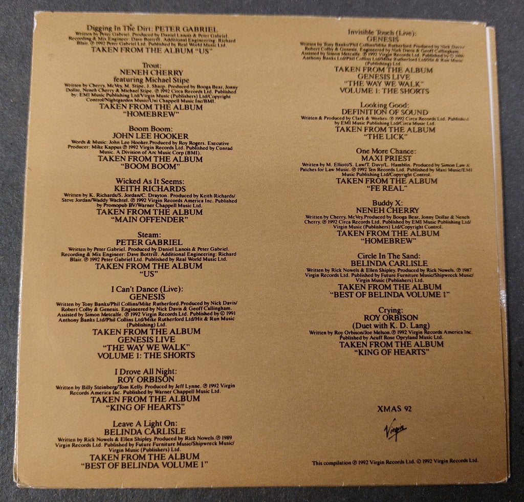 Genesis Peter Gabriel VIRGIN PROMO SAMPLER CD Keith Richards, Eerste persing, Gebruikt, Album, Verzenden