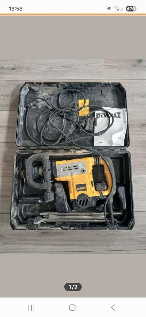 DeWalt D25313 Boor- en Breekhamer 1250W, Boor- en/of Breekhamer, Ophalen of Verzenden, Klopboormechanisme, Gebruikt