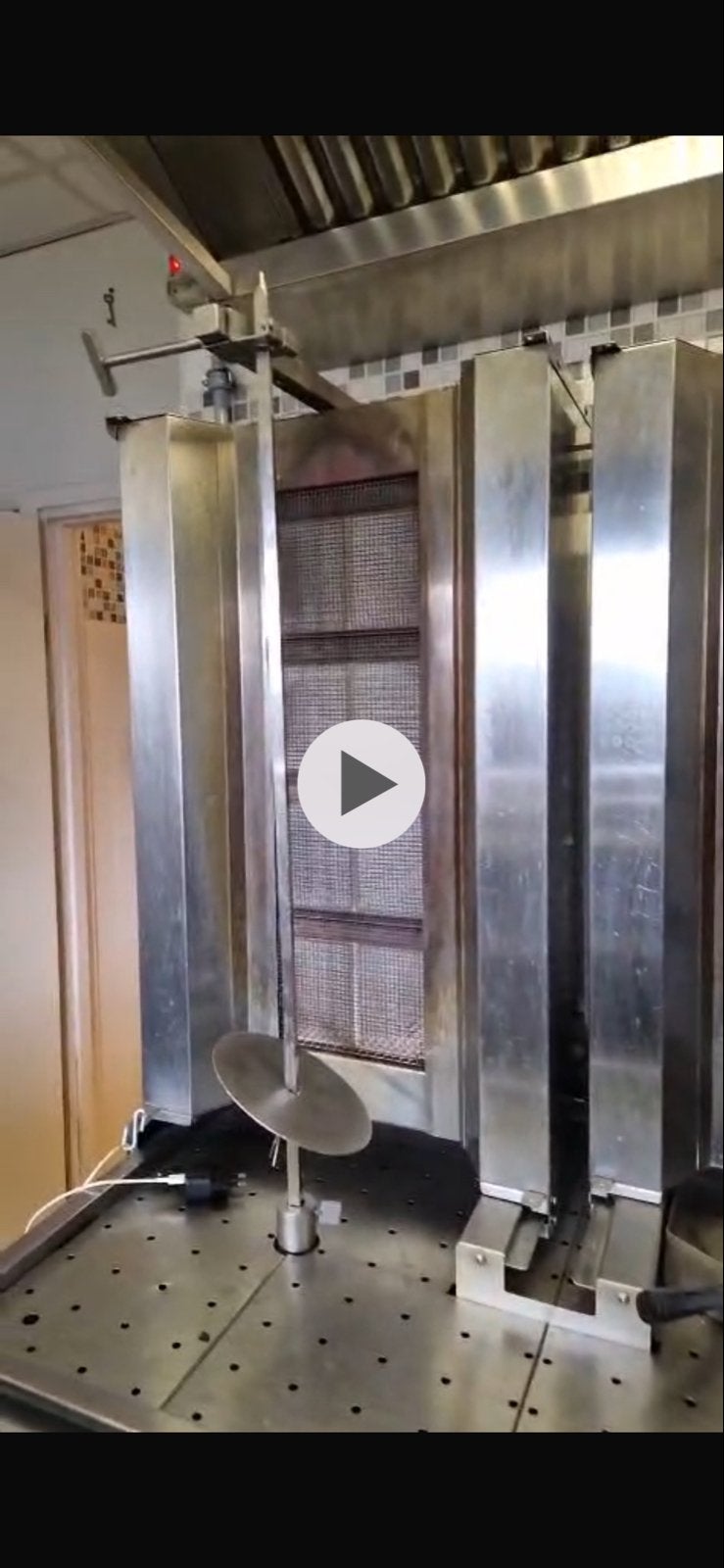 Dubbele Doner Grill met 4 Branders gas!!, Ophalen, Gebruikt, Fornuis, Frituur en Grillen