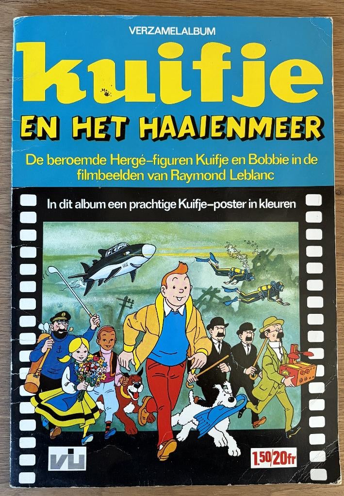 StickerAlbum - Vanderhout - Kuifje en het haaienmeer (1972), Ophalen of Verzenden, Gebruikt, Strip of Tekenfilm