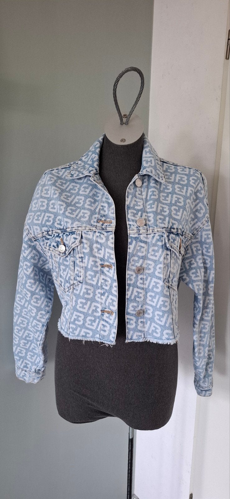 FB Sister jas denim jasje XS 34 36 izgs, Blauw, Ophalen of Verzenden, Zo goed als nieuw, Jasje