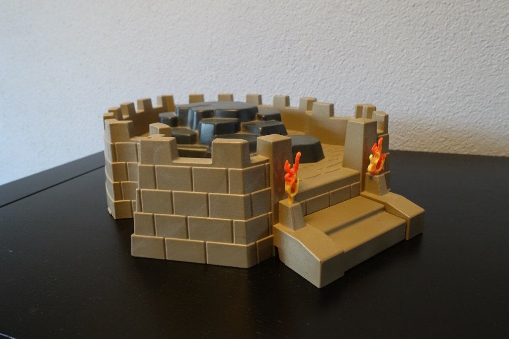 Playmobil vesting op een berg - uitbreiding bij kasteel, Gebruikt, Losse onderdelen, Ophalen of Verzenden, Kasteel/Fort