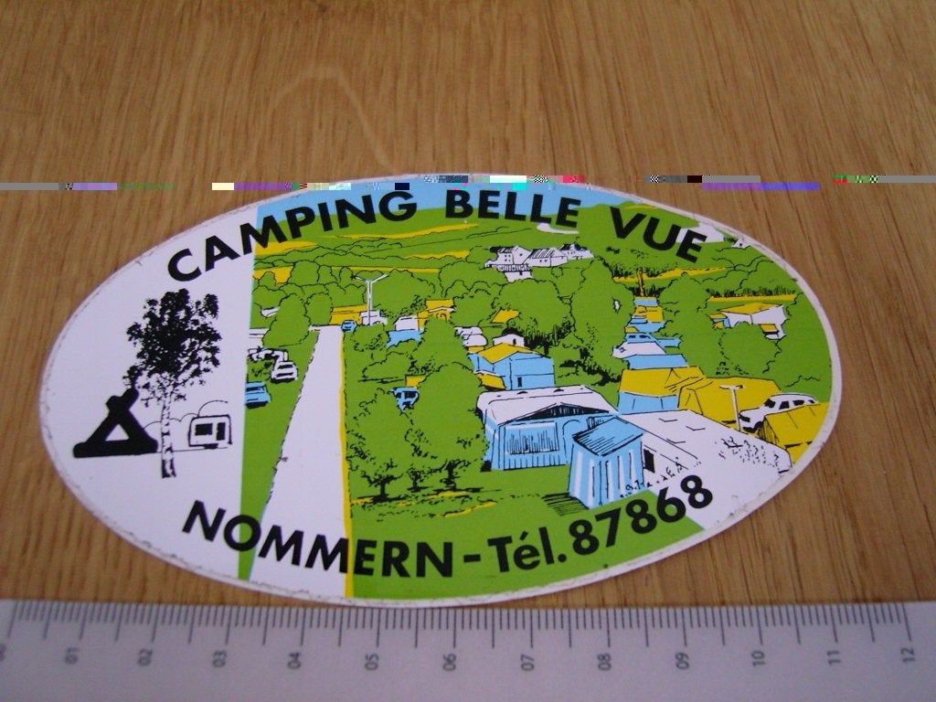 sticker Luxemburg Nommern  Camping Belle Vue, Ophalen, Zo goed als nieuw