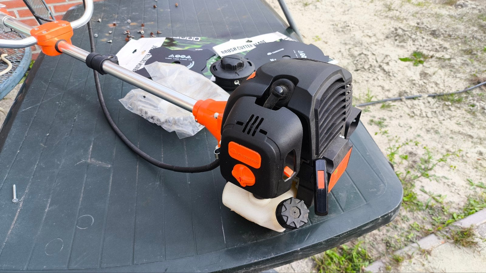 Krachtige Benzine Bosmaaier - Zo goed als nieuw, Tuin en Terras, Ophalen, Benzine, Timberpro, Zo goed als nieuw