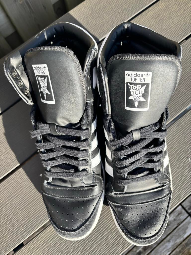 Adidas Top Ten Mid schoenen zwart/wit maat 46, Zwart, Ophalen of Verzenden, Sneakers of Gympen, Zo goed als nieuw