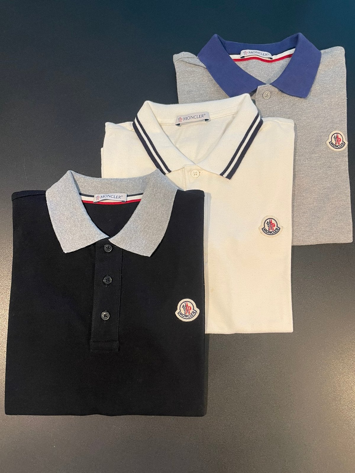 ZGAN Moncler kids polo’s, maat 10A, Ophalen of Verzenden, Zo goed als nieuw, Zwart