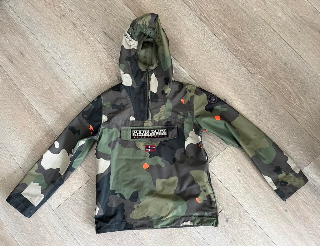 NAPAPIJRI Rainforest anorak camouflageprint maat 164, Kinderen en Baby's, Kinderkleding | Maat 164, Ophalen of Verzenden, Gebruikt