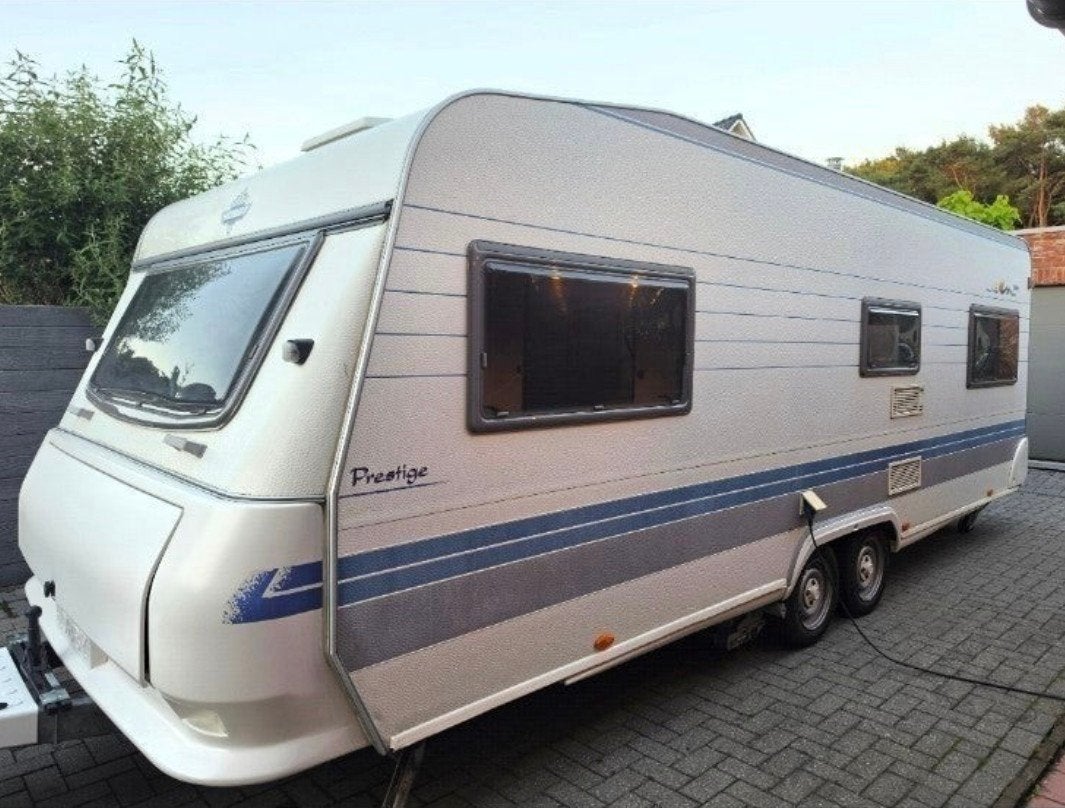 Hobby Prestige Caravan met Isabella voortent, Vast bed, Rondzit, Hobby, Bedrijf