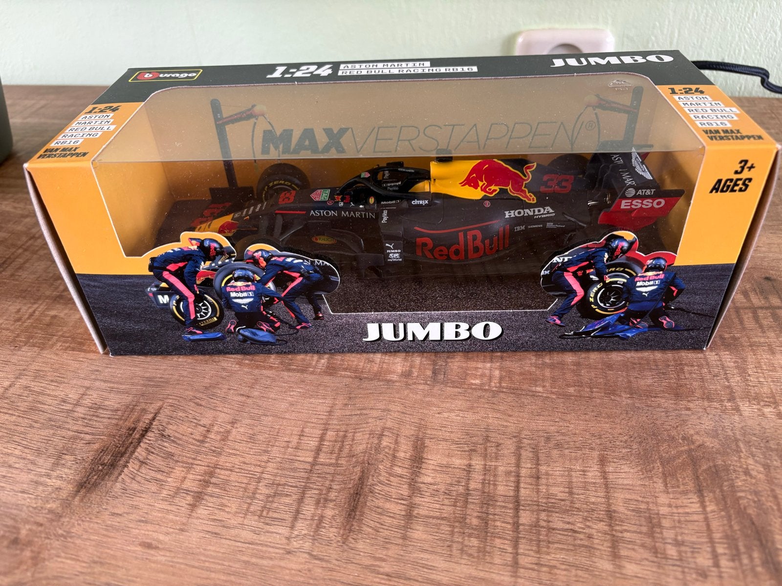 Burago 1:24 Aston Martin Red Bull Racing RB16 Max Verstappen, Ophalen of Verzenden, Nieuw, Auto, Bburago