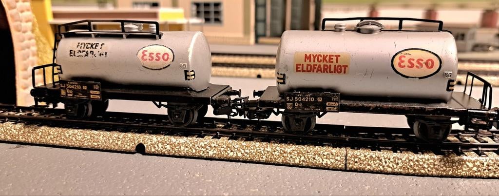 Marklin 4524 Zweedse tankwagens, Hobby en Vrije tijd, Modeltreinen | H0, Ophalen of Verzenden, Wisselstroom, Wagon, Märklin