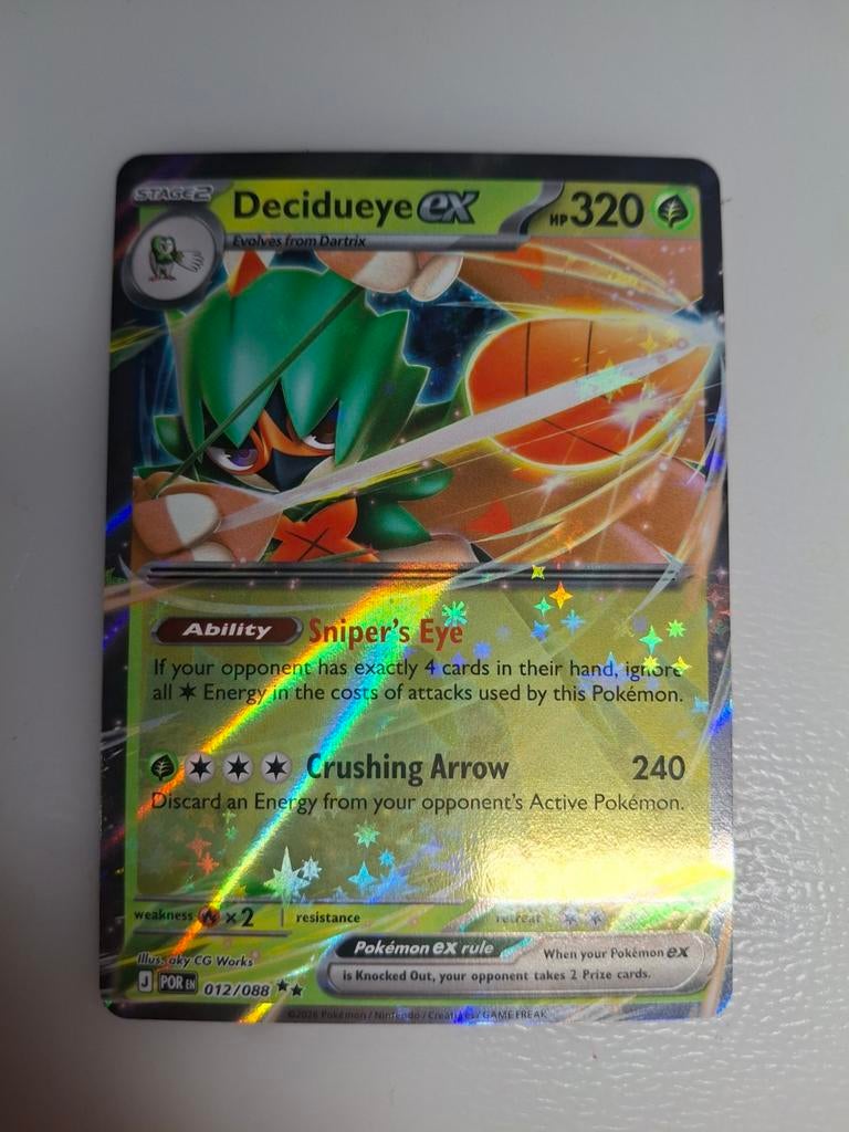 Decidueye EX Pokémon kaart, Ophalen of Verzenden, Zo goed als nieuw