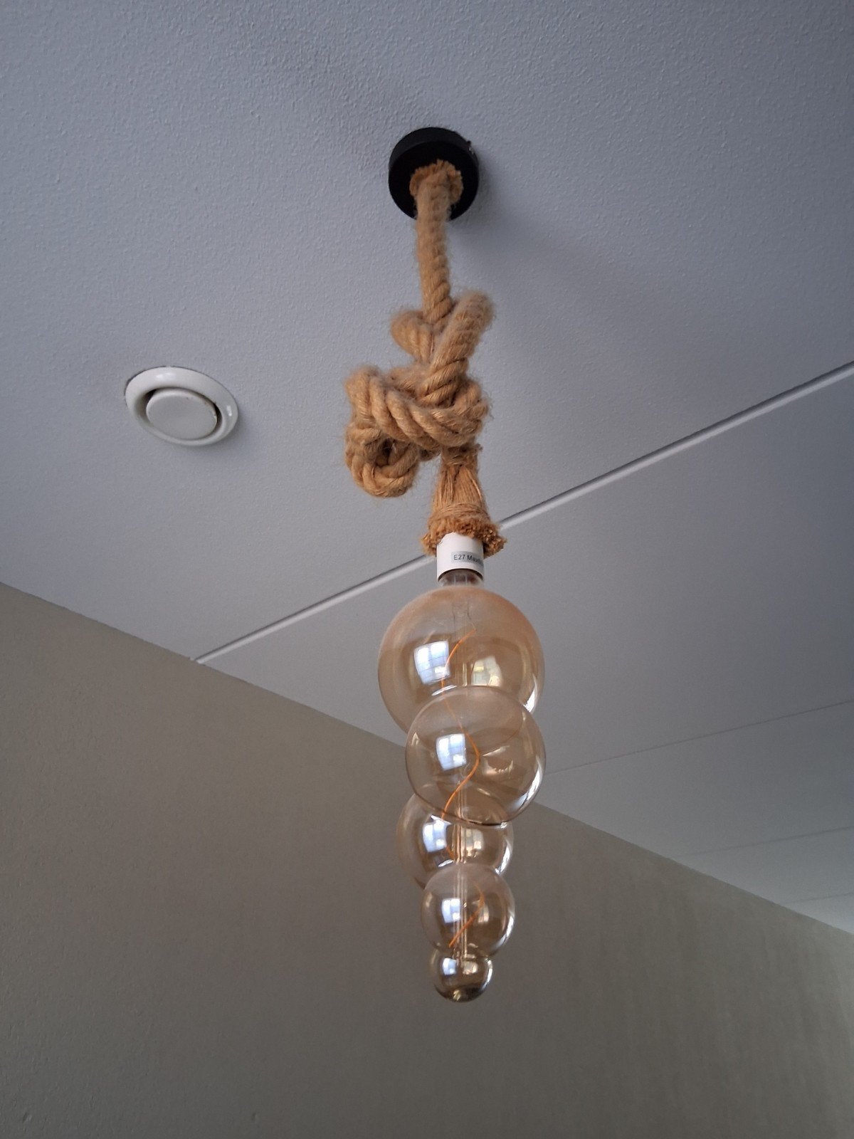 touwlamp, Ophalen