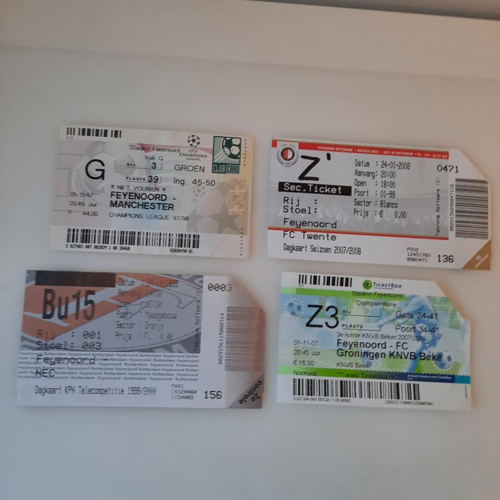 Feyenoord o.a. Champions League toegangskaartjes, Ophalen of Verzenden, Zo goed als nieuw, Feyenoord