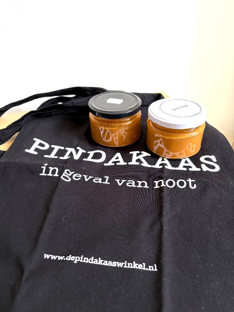 De Pindakaaswinkel set 2 potten + shopper, Ophalen of Verzenden