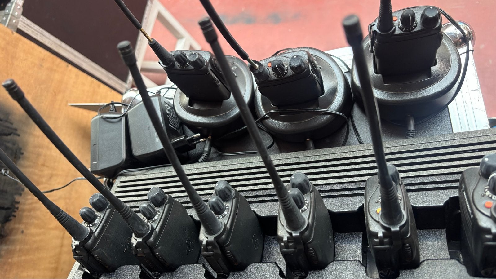 9x Motorola GP344 portofoons met laders, Ophalen, Gebruikt, Portofoon of Walkie-talkie