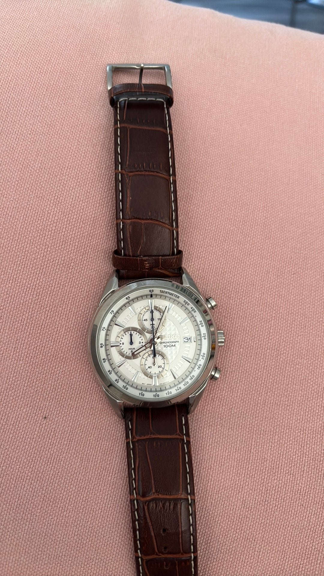 Prachtig herenhorloge Seiko Chronograaf SSB181P1, Sieraden, Tassen en Uiterlijk, Horloges | Heren, Ophalen of Verzenden, Zo goed als nieuw