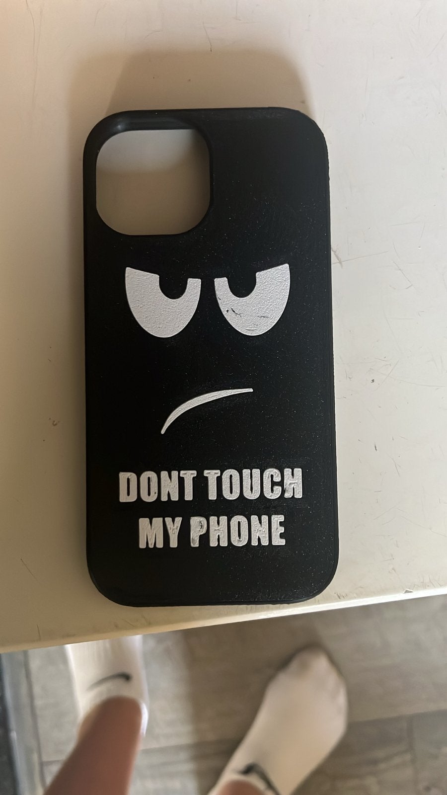 Leuk iPhone 13 hoesje - "Don't Touch My Phone", Telecommunicatie, Hoesje of Tasje, Ophalen of Verzenden, IPhone 13, Gebruikt