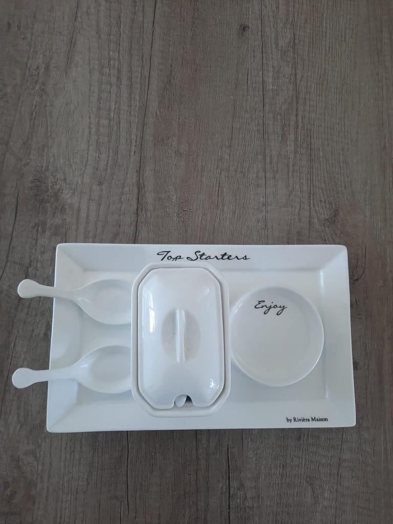 Tapas set Riviera maison, Ophalen of Verzenden, Zo goed als nieuw, Glas, Overige stijlen