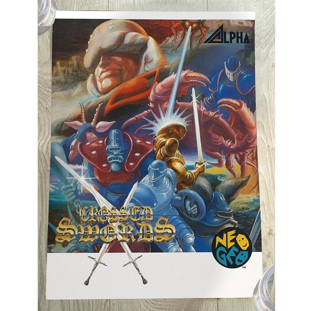 Crossed Swords Neo Geo Game Poster Retro RPG, Verzenden, Nieuw, A1 t/m A3, Overige onderwerpen