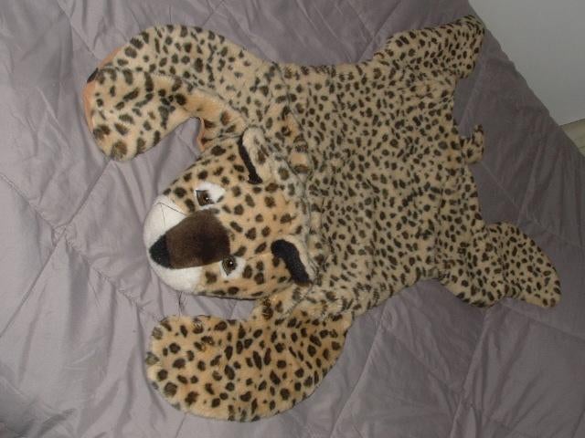 MOOI LUIPAARD VLOER/SPEELKLEED PLUCHE GOUDGEEL MET, Kinderen en Baby's, Speelgoed | Knuffels en Pluche, Nieuw, Overige typen, Ophalen of Verzenden