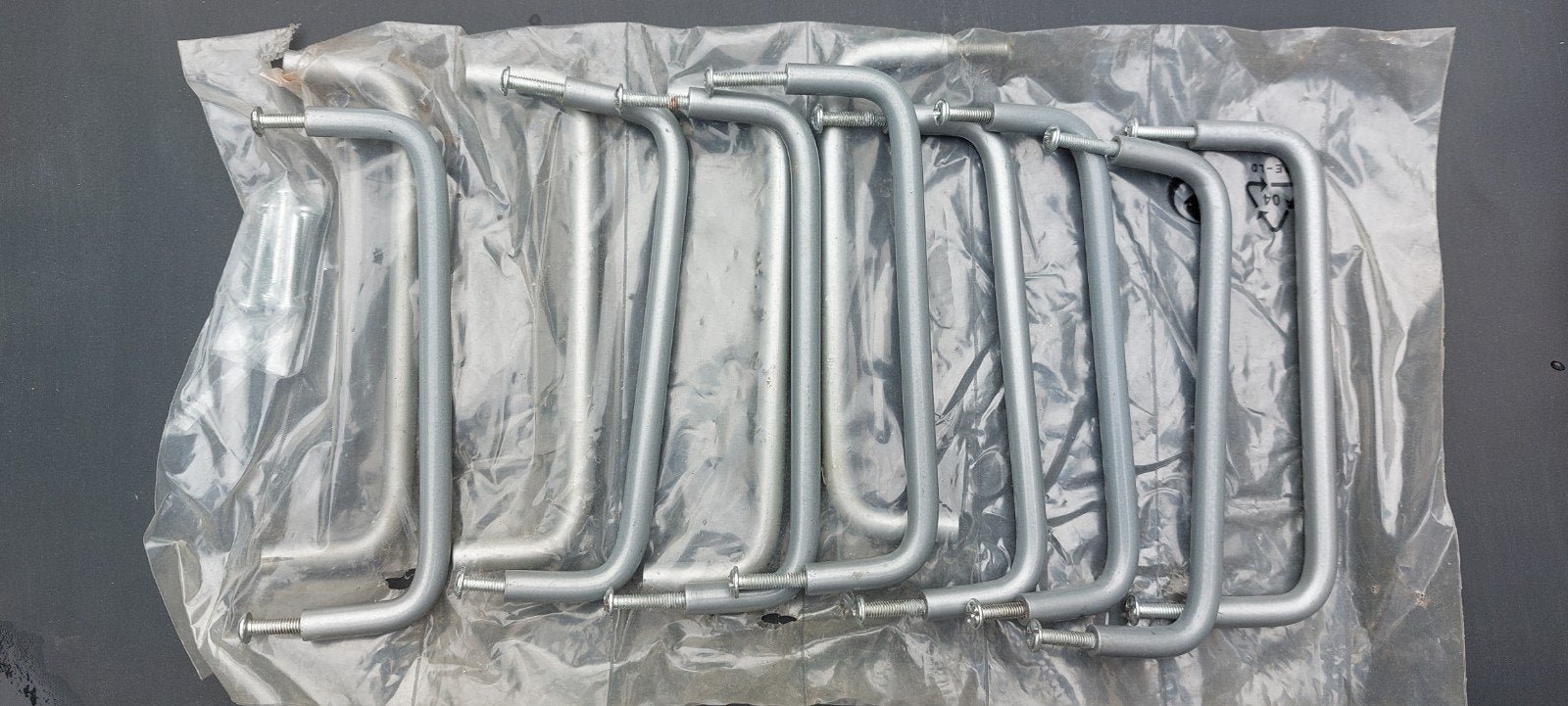 12 x kastgreep silver  nieuw, Ophalen of Verzenden, Nieuw, Overige typen, Minder dan 2 meter