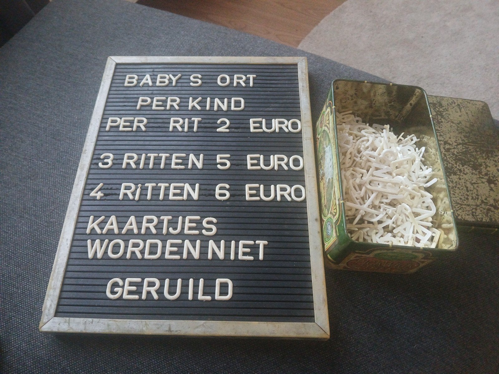 kermis nostalgie prijzen bord, Ophalen of Verzenden, Versiering