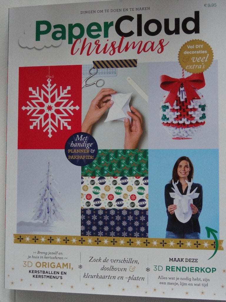 NIEUW! Paper Cloud Christmas Knutselboek >Snelle Verzending!, Diversen, Kerst, Ophalen of Verzenden, Nieuw