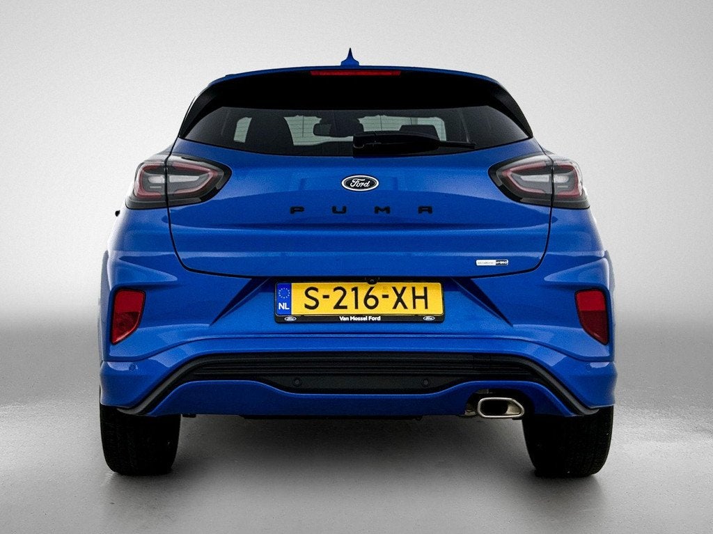 Ford Puma 1.0 EcoBoost Hybrid ST-Line X | Automaat | Winterp, Auto's, Ford, 12 maanden, 125 pk, Blauw, Leder en Stof