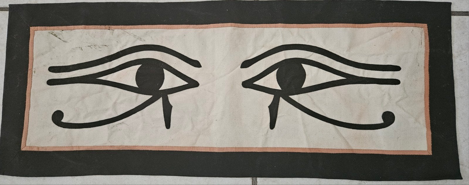 Wanddecoratie met Egyptische ogen (Oog van Horus), Wanddecoratie, Textiel, Ophalen of Verzenden, Op te hangen