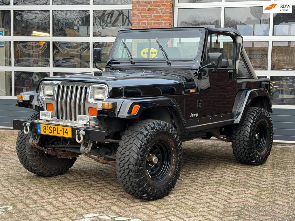 Jeep Wrangler 4.0i Softtop incl. bikintop, Auto's, Jeep, Gebruikt, Zwart, Zwart, Leder