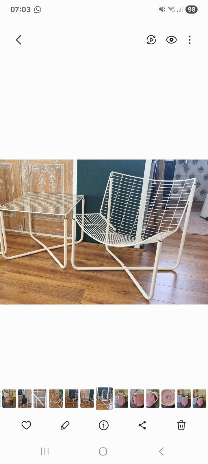 IKEA Jarpen stoel en tafel set vintage 1983l, Ophalen, Zwart