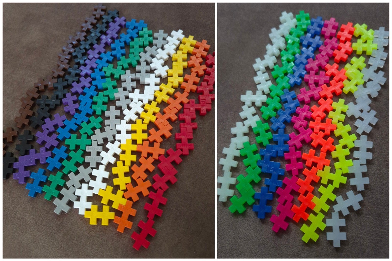 Plus-Plus bouwsteentjes - basic en neon kleuren, Ophalen of Verzenden, Gebruikt, Overige merken