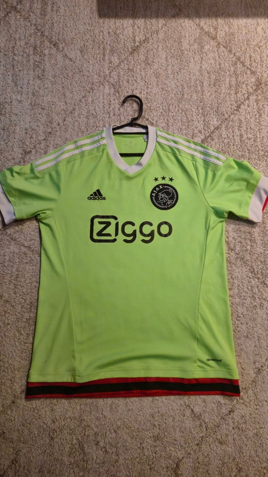 Ajax uitshirt 2015-2016 Authentiek Maat M, Zo goed als nieuw, Adidas, Voetbal, Groen